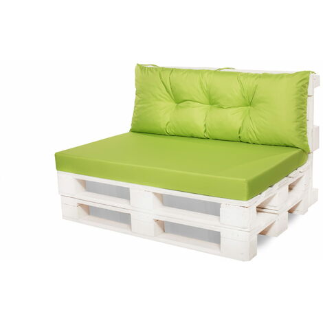 Coussin de palettes, Jeu de coussins de jardin 120x60 et Dossier 120x40cm Chaux / coussin de palettes pas cher extérieures