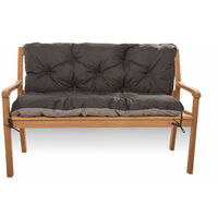 Coussin pour banc de jardin 170x60x50cm, coussin de banc de jardin, coussin de balançoire Noir, coussin de banc extérieur, coussin de jardin