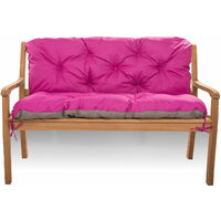 Coussin pour banc de jardin 140x60x50cm, coussin de jardin Rosa, coussin de banc de jardin, coussin de banc extérieur, coussin de balançoire