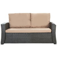 Setgarden – Coussins d'extérieur en résine tressée 112x50x7 cm – Coussin de canapé 2 places – Mousse haute densité – Polyester enduit de téflon