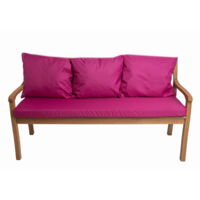 Coussins pour banc extérieur 140x60x7/3x50x56cm, Coussins pour Banquette de jardin Rose, Coussins pour banc 3 places, Coussin pour balancelle