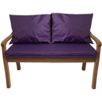 Coussin pour banc 100x60x50cm, Coussins pour balancelle de jardin Violet, Coussin d'assise, Coussin de dossier, Coussin extérieur/intérieur