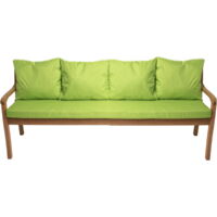 Coussin pour banc 170x50/4x50x56cm, Coussin extérieur, Coussins pour balançoires de jardin 3 places Chaux, Coussin d'assise, Coussin de dossier