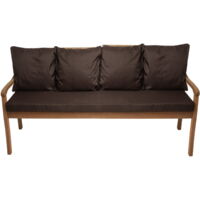 Coussin pour banc 170x50/4x50x56cm, Coussin extérieur, Coussins pour balançoires de jardin 3 places Marron, Coussin d'assise, Coussin de dossier