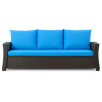 Coussins de canapé meubles de jardin en résine tressée Bleu, Coussins balançoire d'extérieur 140x50x50cm Coussin de banc de jardin extérieur -Mix