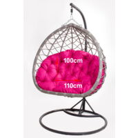Coussins pour fauteuil berçant de jardin 110 x 100cm Coussin Fauteuil Suspendu Coussin fauteuil suspendu hamac Rose