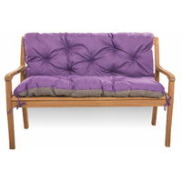 Coussin pour banc de jardin 160x60x50cm, coussin de balançoire Violet, coussin de jardin, coussin de banc extérieur, coussin de banc de jardin