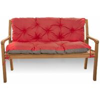 Coussin pour banc de jardin 150x50x50cm, coussin de balançoire Rouge, coussin de banc de jardin, coussin de banc extérieur, coussin de jardin