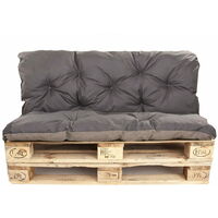 Coussins palettes 120x80 Assise et Dossier 120x50cm,coussins de canapé de jardin Anthracite, coussins de palette, coussin palette exterieur
