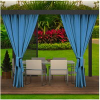 Setgarden – Rideaux d'extérieur imperméables pour pergola 2x 155x200cm – Tissu polyester facile à nettoyer – Protection solaire pour balcon