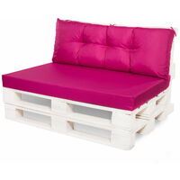 Coussin de palettes, Jeu de coussins de jardin 120x80 et Dossier 120x40cm Rose / coussin de palettes pas cher extérieures