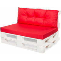 Coussin de palettes, Jeu de coussins de jardin 120x50 et Dossier 120x50cm Rouge / coussin de palettes pas cher extérieures