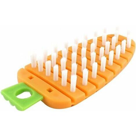 Nettoyant pour brosse à œufs en silicone, épurateur de légumes (gris)