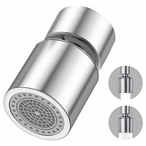 Aérateur de robinet pivotant 360, buse d'économie d'eau Tête de filtre  Aérateur Bubbler, pulvérisateur de robinet économiseur d'eau pour douche de  salle de bain de cuisine