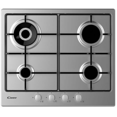 Candy CHW6BR4WX Piano Cottura a Gas 4 Zone 60 cm Acciaio Inox