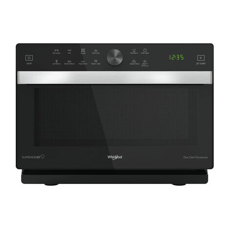 Whirlpool Supreme Chef MWP 337 SB Superficie piana Microonde con grill 33 L 900 W Nero, Argento