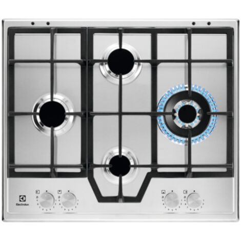 Electrolux KGS64562SX Piano cottura a gas Serie 600 Slim Line 60cm. Colore del prodotto: Acciaio inox, Posizionamento dell'apparecchio: Da incasso, Dimensione della larghezza del piano cottura: 60 ... (1/5)