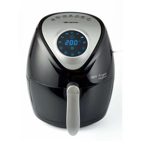 Ariete Airy Fryer Digital Friggitrice ad Aria Calda Singolo Nero Argento