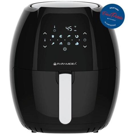 Pyramidea AF810B Friggitrice ad Aria Calda 8 Litri Indipendente 1800W Nero