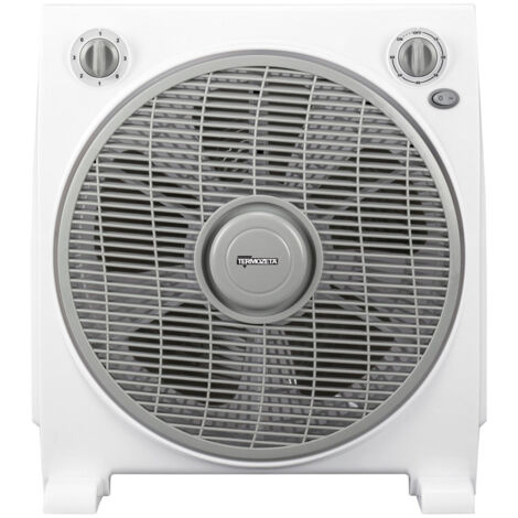 Termozeta TZWZ07 Ventilatore Box Fan 30cm 45W 3 Velocità Bianco per Pavimento/Tavolo