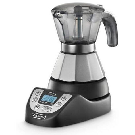DeLonghi Alicia 1-2 Tazze EMKP21 Moka Elettrica Nero-Argento