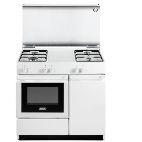 De’Longhi SEW 8540 NED. Tipo di prodotto: Cucina, Colore del prodotto: Bianco, Tipo di controllo: Manopola. Tipo di piano cottura: Gas, Numero totale di fuochi: 4 Fornello(i), Numero di fuochi: 4 Forn