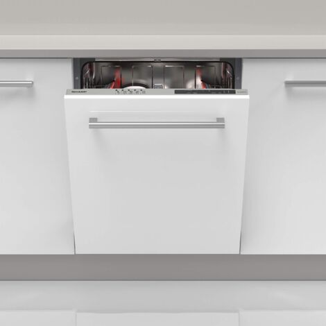 Sharp QWNI14I47EX Lavastoviglie Da Incasso a Scomparsa Totale 13 Coperti Classe E 60 cm, Bianco (1/3)