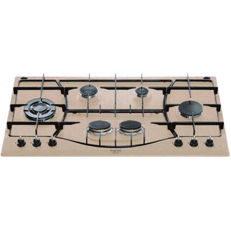 Hotpoint Piano cottura a gas PHN 960MST AV RHA 6 fornelli 87cm da incasso Avena (1/10)