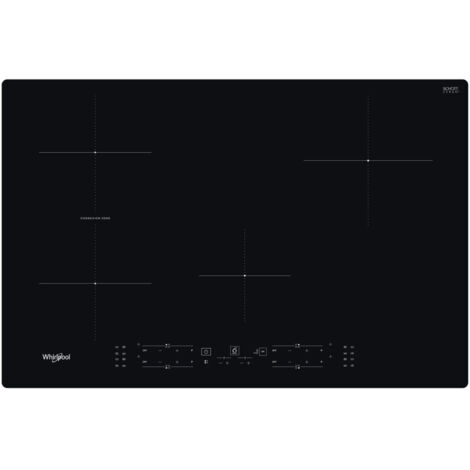 Whirlpool Piano Cottura WB B4877 NE a Induzione 4 Zone Cottura da 77 cm Colore Nero