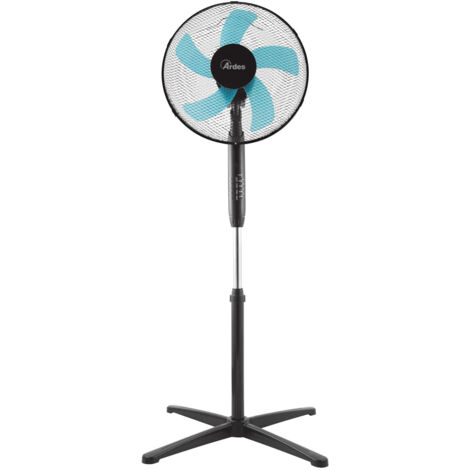 Ardes AR5ST40PNR Ventilatore a Piantana 40cm 5 Pale Oscillante con Telecomando