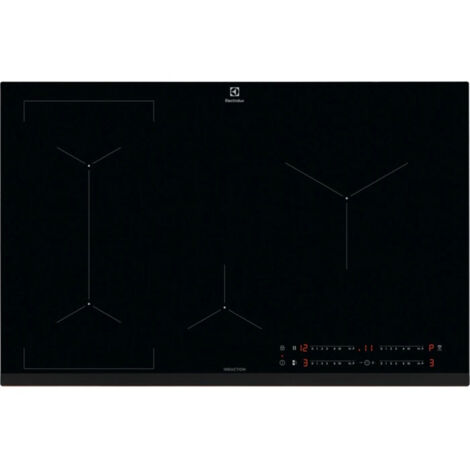 Electrolux EIL83443 Piano cottura ad induzione Serie 600 Bridge 80cm. Colore del prodotto: Nero, Posizionamento dell'apparecchio: Da incasso, Dimensione della larghezza del piano cottura: 80 cm. Ce...