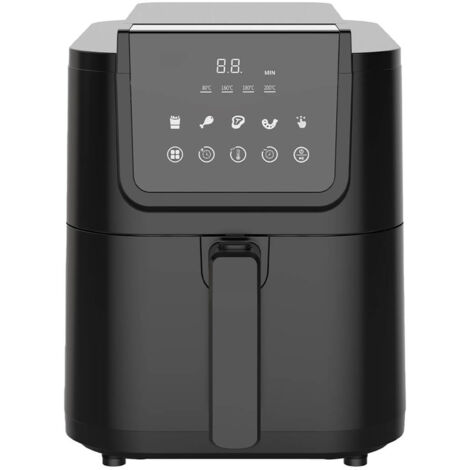 Ardes – Friggitrice ad aria 5L 1500W – Display digitale touch – 5 programmi preimpostati – 80% di grassi in meno – Nero (1/6)