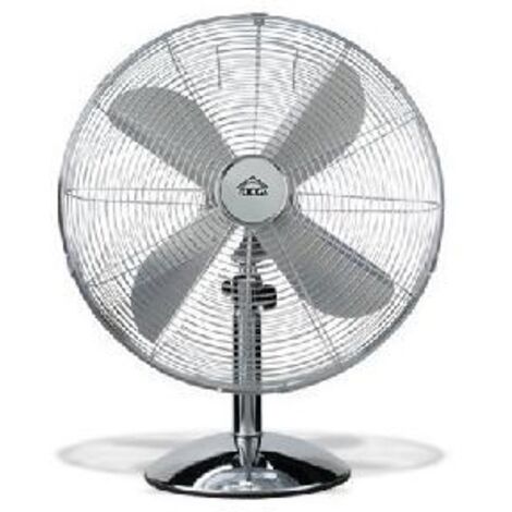 DCG Ventilatore da Tavolo in Metallo 40cm Modello VE1616SS per Uso Domestico e Professionale
