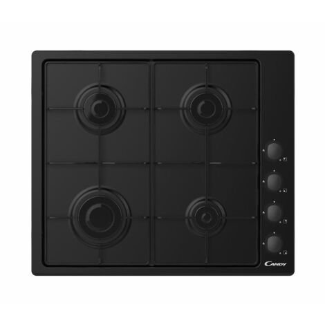 piano cottura a gas 60cm 4 fuochi nero - chw6lbb - candy