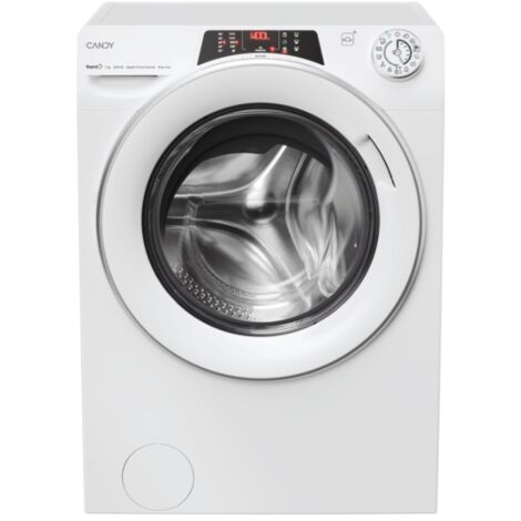 Candy RapidÓ RO41274DWMST-1-S – Lavatrice carica frontale Slim 7 kg, 1200 rpm, Classe A, Wi-Fi-Bluetooth + Funzione vapore + Motore Inverter (600x454x850), Bianco