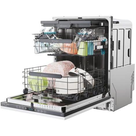 Candy Rapido CI 6E7F1A Lavastoviglie da Incasso a Scomparsa Totale 16 Coperti Classe E Bianco
