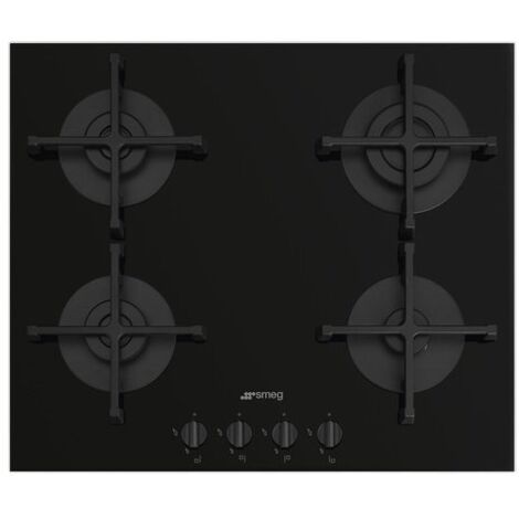 Smeg Universal PV264B Piano Cottura Da Incasso 60 cm Gas 4 Fornelli Nero