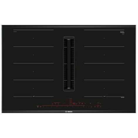 Bosch Serie 8 PXX875D57E piano cottura Nero Da incasso 80 cm Piano cottura a induzione 4 Fornelli Cappa da incasso