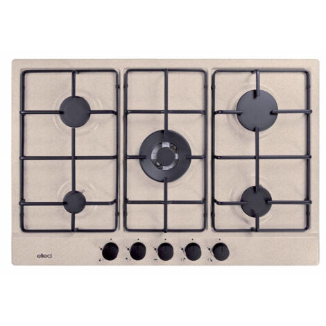 Piani cottura da incasso elleci Style 75 5 fuochi Granitek 51 Avena PGSS75351CB