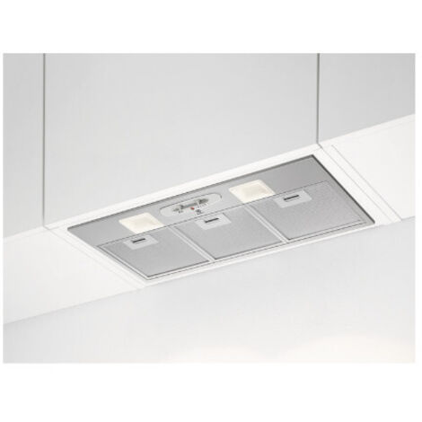 Electrolux LFG337S Cappa serie 300 LedLights 70 cm. Potenza massima di estrazione: 400 m³/h. Tipo: Integrato, Colore del prodotto: Grigio, Tipo di controllo: Tiro a effetto. Tipo di filtro antigras...