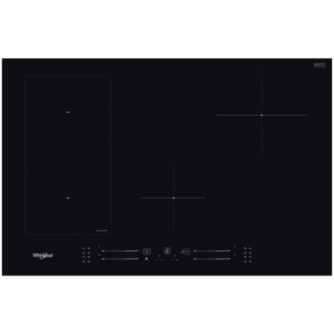 Whirlpool Piano Cottura WL S3377 BF a Induzione 4 Zone Cottura da 77 cm Colore Nero