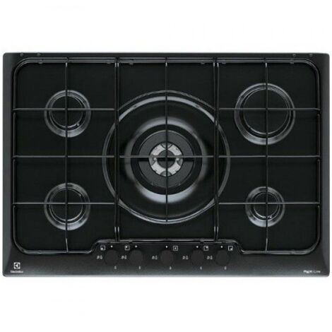Electrolux PN750UV Piano cottura a gas Serie 300 Soft line 75cm. Colore del prodotto: Nero, Posizionamento dell'apparecchio: Da incasso, Dimensione della larghezza del piano cottura: 75 cm. Certifi...