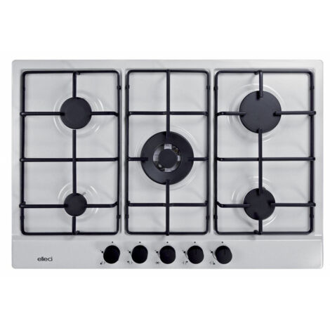 Piani cottura da incasso elleci Style 75 5 fuochi Granitek 68 Bianco PGSS75368CB (1/3)