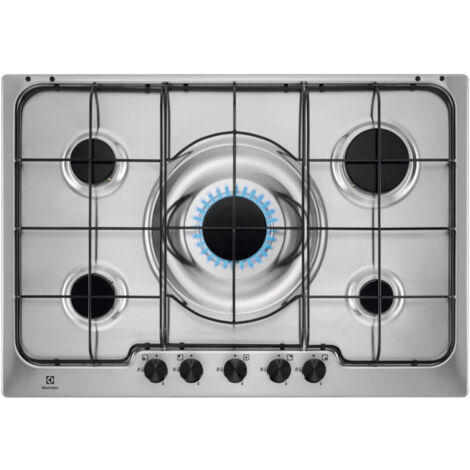 Electrolux RGG7252OOX. Colore del prodotto: Acciaio inox, Posizionamento dell'apparecchio: Da incasso, Dimensione della larghezza del piano cottura: 74.5 cm. Tipo di controllo: Manopola, Posizione ... (1/5)