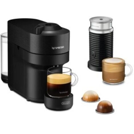 De�Longhi Nespresso Vertuo Pop ENV90.BAE: Macchina per Caff� a Capsule con Montalatte Aeroccino, Tecnologia Centrifusion, 4 Tazze, 1260 W, Nero Liquido (1/5)