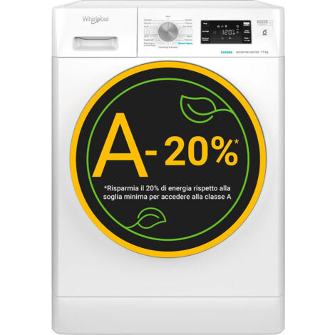 Whirlpool Lavatrice a libera installazione - FFB 1148 BSV IT. Tipo di carica: Caricamento frontale. Capacità cestello: 11 kg, Classe di efficienza della centrifuga: B, Silenziosità (... - FFB1148BSVIT