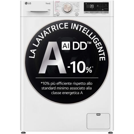 Lg F4R7010TSWG Lavatrice 10kg AI DD Classe A 1400 giri TurboWash Vapore Bianco
