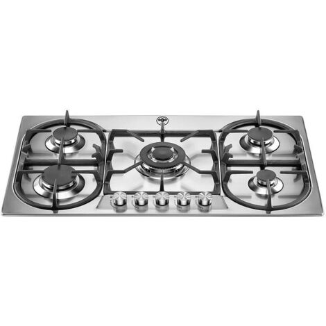 Piano Cottura A Gas Foster 75 Cm 5 Fuochi – Acciaio Inox Spazzolato – Metano/GPL
