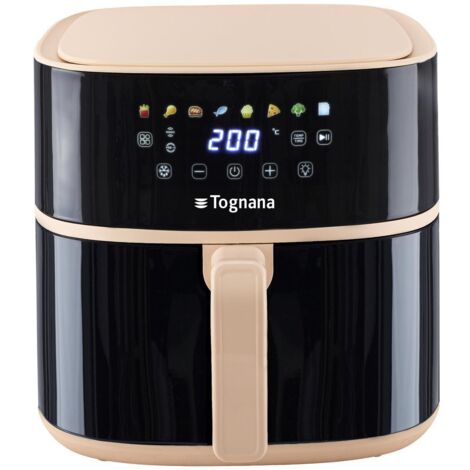 Friggitrice ad Aria Tognana da 8 litri, 2000W, digitale, colore Champagne