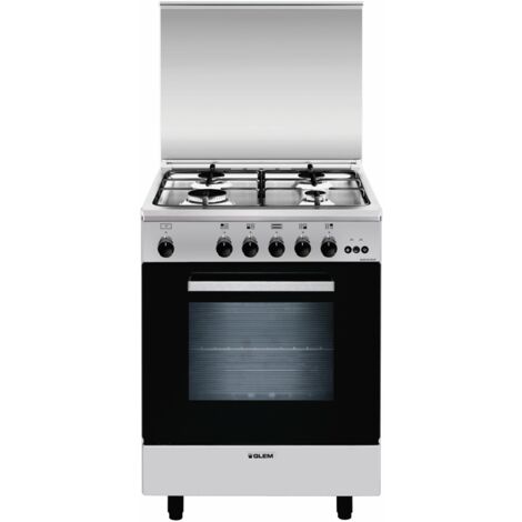 Glem Gas A654VI Cucina 60x50 cm Acciaio inox 4 Fornelli Gas Forno Elettrico 54L